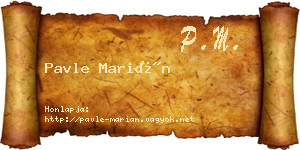 Pavle Marián névjegykártya
